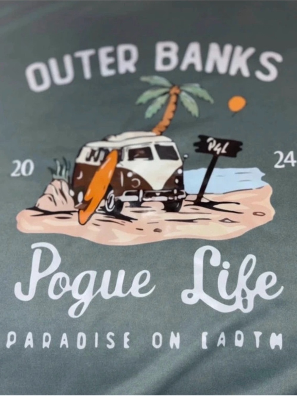 Pogue Life Outer Banks Wall Art Print in Green and White